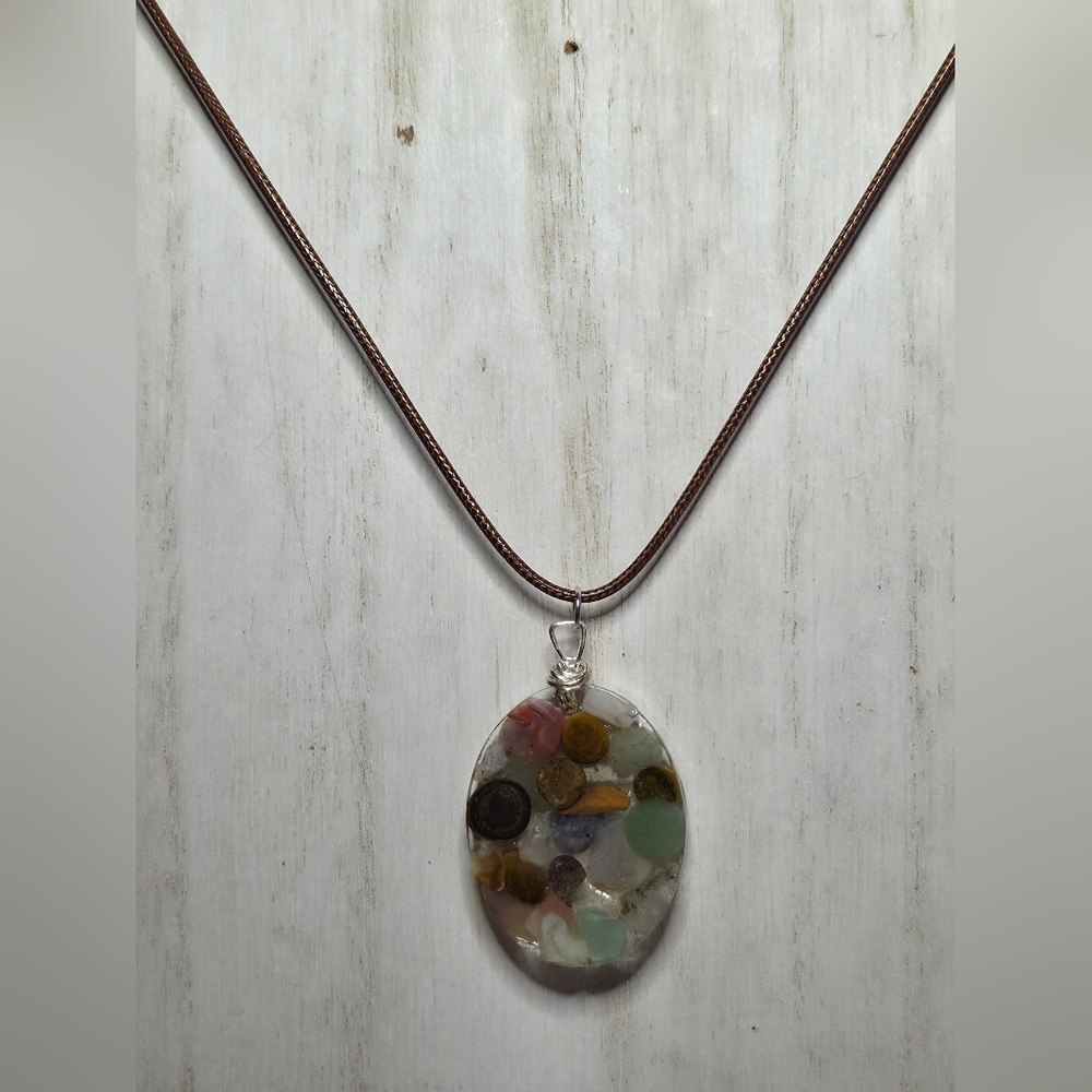 Handmade Multi Gemstone Pendant Necklace - Picture 6 of 6
